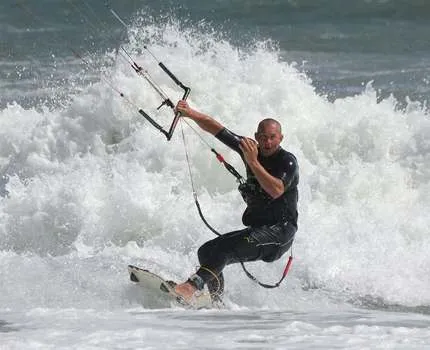 Man on a surfboard in the ocean